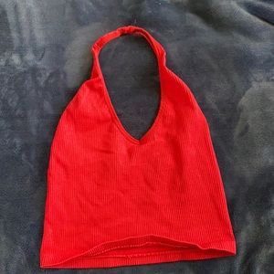 Urban Outfitters Red Seamless Halter Top